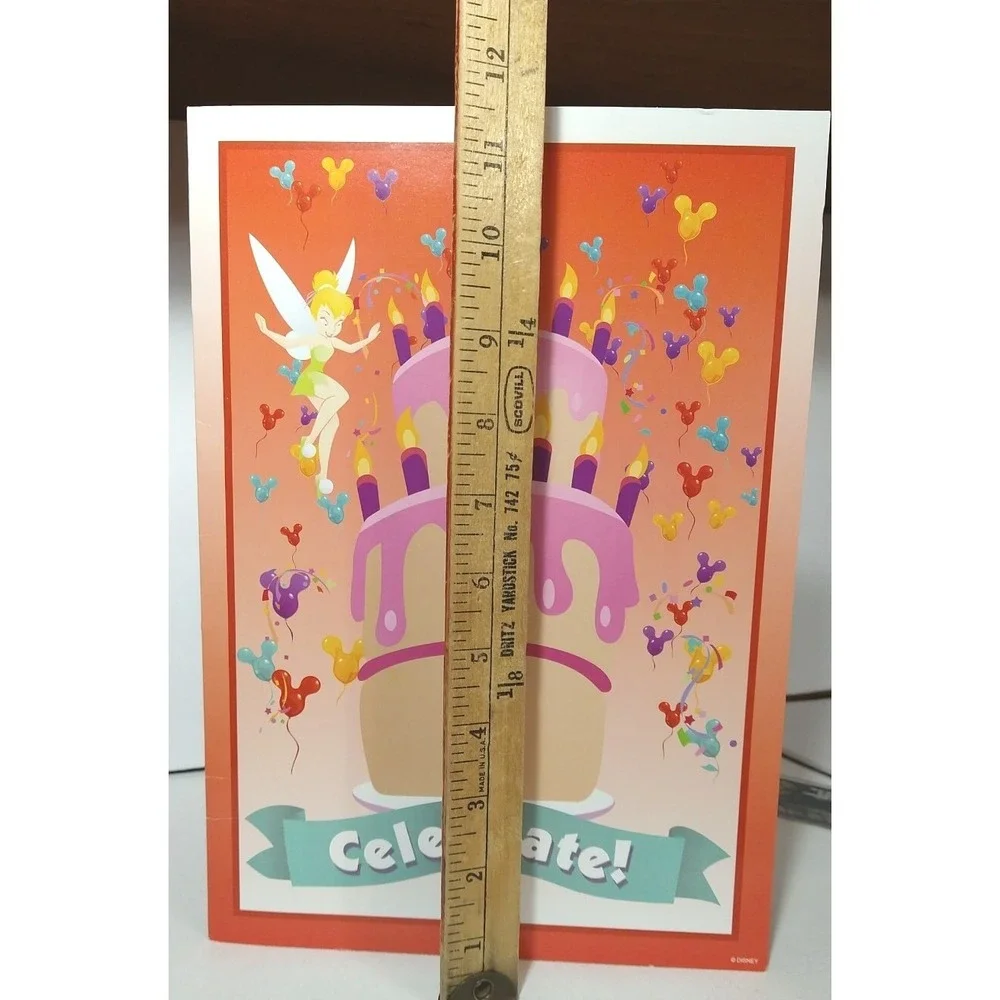 Vintage 3-D Pop Up Card / Decoration-Disney's Tinkerbell Pop Up Castle